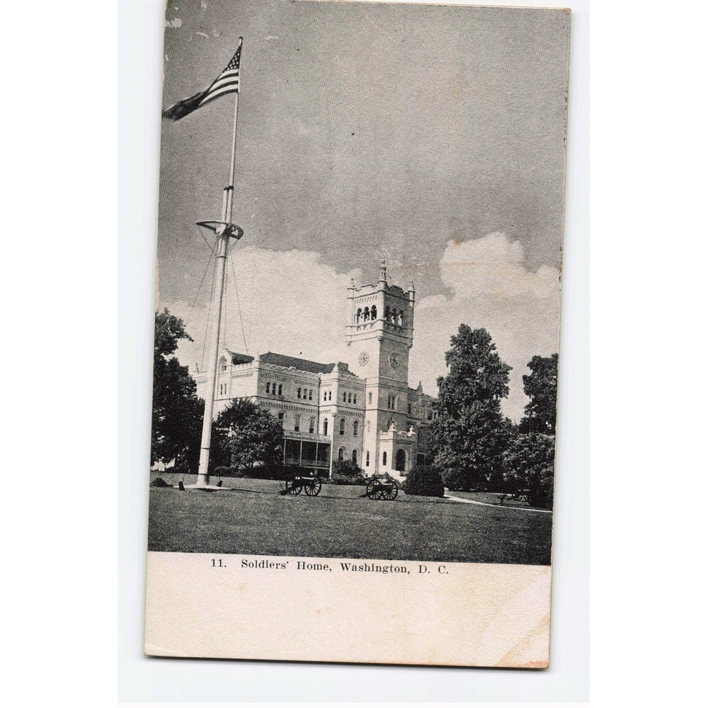 Vintage Soldiers Home Washington DC Postcard Black White Ottenheimer 11